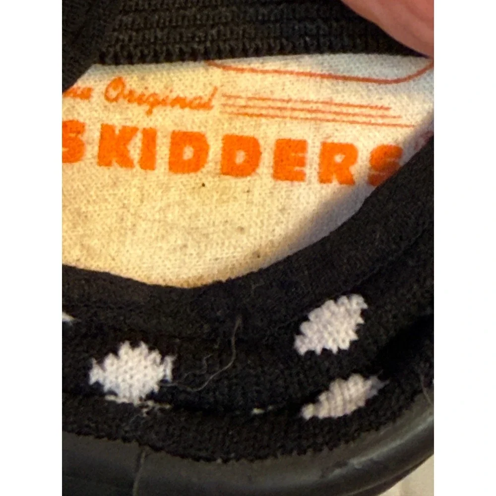 Kids Toddler Shoes Black White Polka Dot Red Bow Slip On‎ Size 5